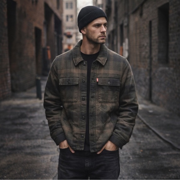 Levi’s Quilted Plaid Shacket Overshirt Jacket | Workwear Utility | Size S - Picture 1 of 8